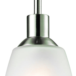 Thomas Lighting Jackson Tulip Frosted Glass Mini Pendant Light for Kitchen Island or Entryway Nickel 5 inches 1301PS/20