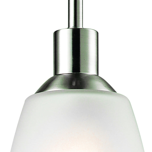 Thomas Lighting Jackson Tulip Frosted Glass Mini Pendant Light for Kitchen Island or Entryway Nickel 5 inches 1301PS/20