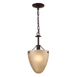 Thomas Jackson 1-Light Convertible in Oil Rubbed Bronze with Light Amber Glass