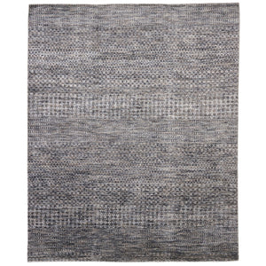 Capel Rugs Veld Hand-knotted Area Rug: Modern Black And White Pattern Inspired By Traditional Pampa Design Stone, Black 70% Wool 30% Viscose 1302rs07060906340