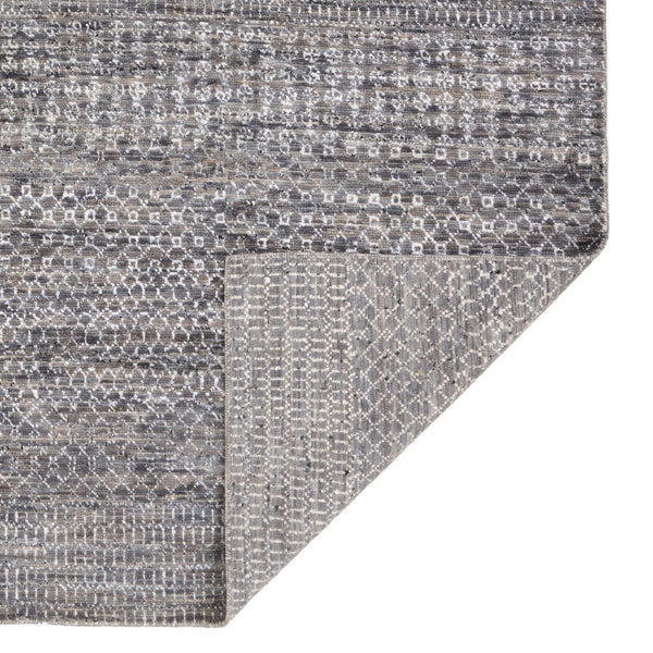 Capel Rugs Veld Hand-knotted Area Rug: Modern Black And White Pattern Inspired By Traditional Pampa Design Stone, Black 70% Wool 30% Viscose 1302rs07060906340