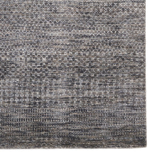 Capel Rugs Veld Hand-knotted Area Rug: Modern Black And White Pattern Inspired By Traditional Pampa Design Stone, Black 70% Wool 30% Viscose 1302rs07060906340