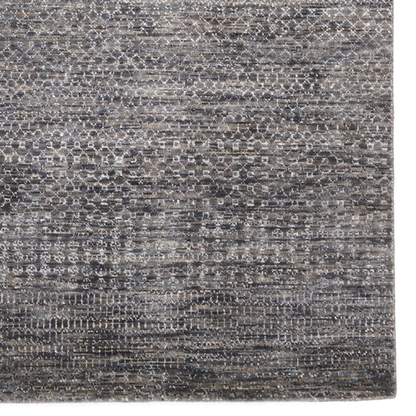 Capel Rugs Veld Hand-knotted Area Rug: Modern Black And White Pattern Inspired By Traditional Pampa Design Stone, Black 70% Wool 30% Viscose 1302rs07060906340