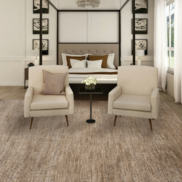 Capel Rugs Veld Hand-knotted Area Rug: Modern Black And White Pattern Inspired By Traditional Pampa Design Clay, Black 70% Wool 30% Viscose 1302rs05000800700