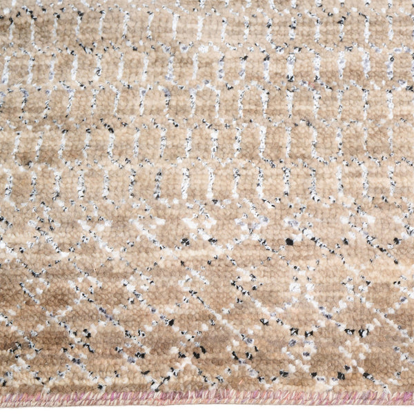 Capel Rugs Veld Hand-knotted Area Rug: Modern Black And White Pattern Inspired By Traditional Pampa Design Clay, Black 70% Wool 30% Viscose 1302rs05000800700