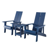 IDEAZ Outdoor Plastic Wood Lounge Set Blue 1302GCT