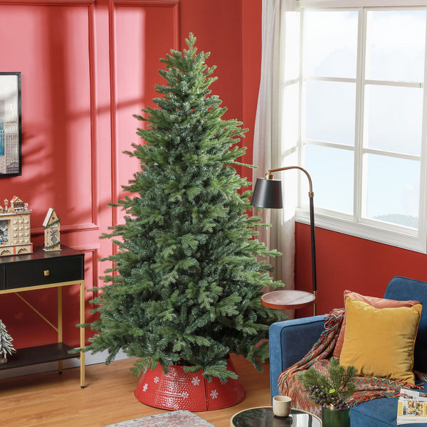 English Elm Homcom 7Ft Artificial Christmas Tree With 2445 Tips, Easy Setup, And Stable Metal Stand For Holidays W2225P229375