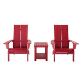 IDEAZ Outdoor Plastic Wood Lounge Set Red 1303GCT