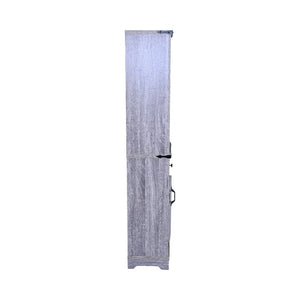 English Elm Narrow Farmhouse Bathroom Storage Cabinet with Adjustable Shelves, Drawer & Tall Linen Tower Design Grey+White W1412P271797