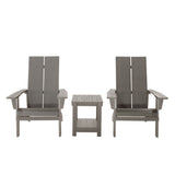 IDEAZ Outdoor Plastic Wood Lounge Set Gray 1304GCT 