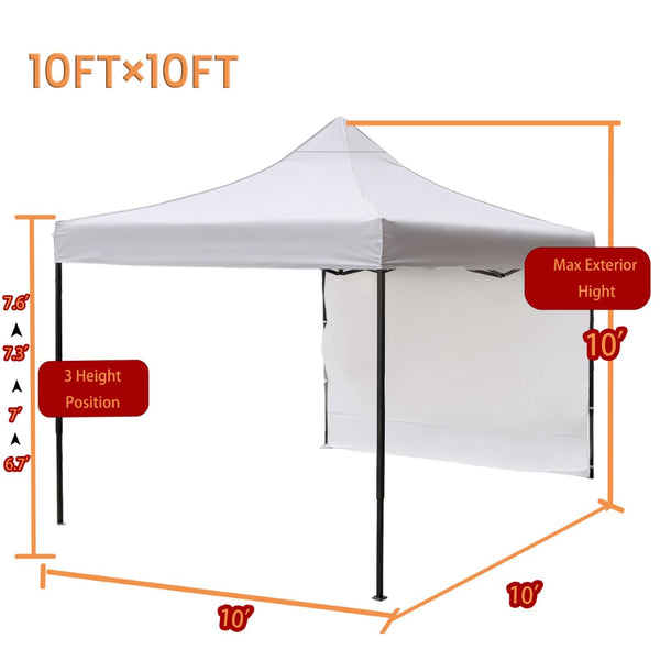 English Elm 10x10 Pop up Canopy Upf 50 Plus Steel Frame Shelter for Markets Beach Camping W2932P453879