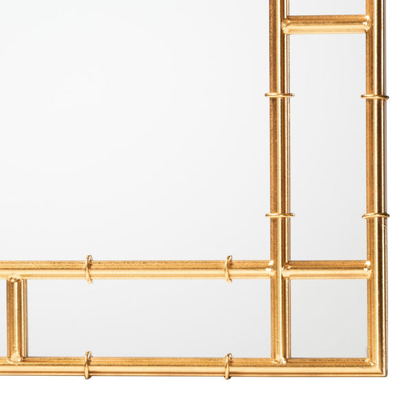 Baxton Studio Baxton Studio Bedivere Luxe Antique Goldleaf Metal Accent Mirror - Glamorous Arch Design for Elegance RXW-10738