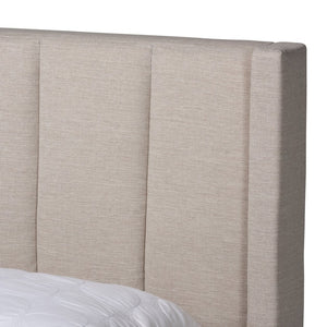 Baxton Studio Baxton Studio Coronado Mid-Century Modern Platform Bed with Storage Drawers for a Stylish Bedroom Beige Full CF 9270-B-Coronado-B-Beige-Full
