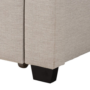 Baxton Studio Baxton Studio Coronado Mid-Century Modern Platform Bed with Storage Drawers for a Stylish Bedroom Beige Full CF 9270-B-Coronado-B-Beige-Full