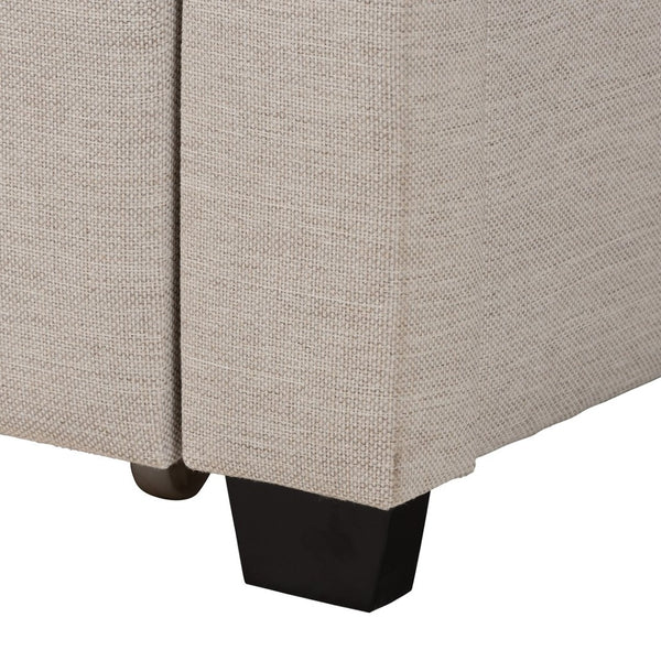 Baxton Studio Baxton Studio Coronado Mid-Century Modern Platform Bed with Storage Drawers for a Stylish Bedroom Beige Full CF 9270-B-Coronado-B-Beige-Full