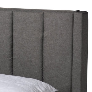 Baxton Studio Baxton Studio Coronado Mid-Century Modern Platform Bed with Storage Drawers for a Stylish Bedroom Grey Full CF 9270-B-Coronado-B-Grey-Full