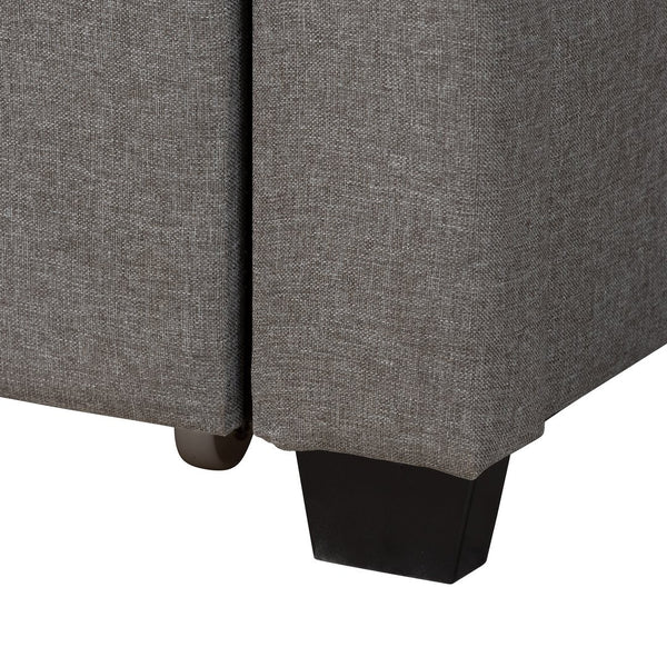 Baxton Studio Baxton Studio Coronado Mid-Century Modern Platform Bed with Storage Drawers for a Stylish Bedroom Grey Full CF 9270-B-Coronado-B-Grey-Full
