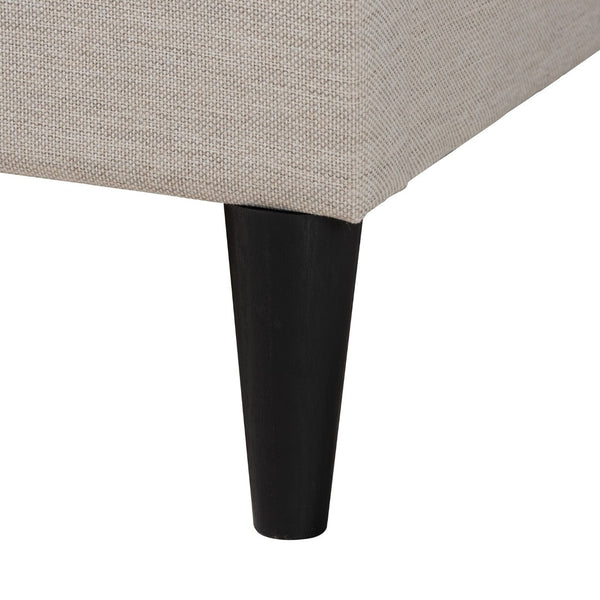 Baxton Studio Baxton Studio Casol Mid-Century Modern Upholstered Platform Bed with Wingback Headboard Design Beige Full CF 9272-C-Vele-C-Beige-Full