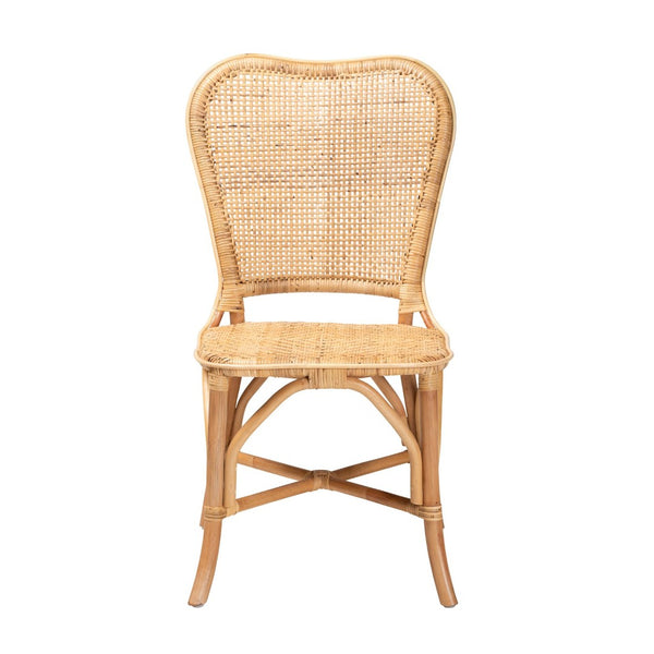 Baxton Studio bali Bali Irene Rattan Dining Chair - Handcrafted Modern Bohemian Style for Coastal and Eclectic Spaces Irene-Rattan-DC