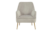 IDEAZ 1308APA Grey Leisure Chair with Gold Accented Legs Grey with Gold Legs 1308APA