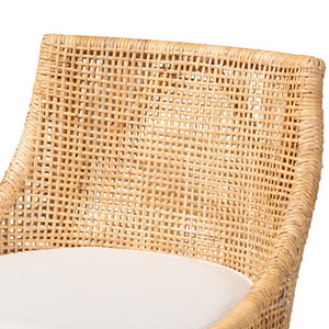 Baxton Studio bali Bella Modern Bohemian Rattan Bar Stool - Stylish Comfort for Indoor & Outdoor Spaces Bella-Rattan-BS