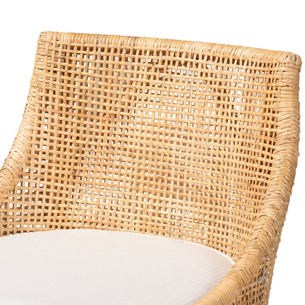 Baxton Studio bali Bella Modern Bohemian Rattan Bar Stool - Stylish Comfort for Indoor & Outdoor Spaces Bella-Rattan-BS