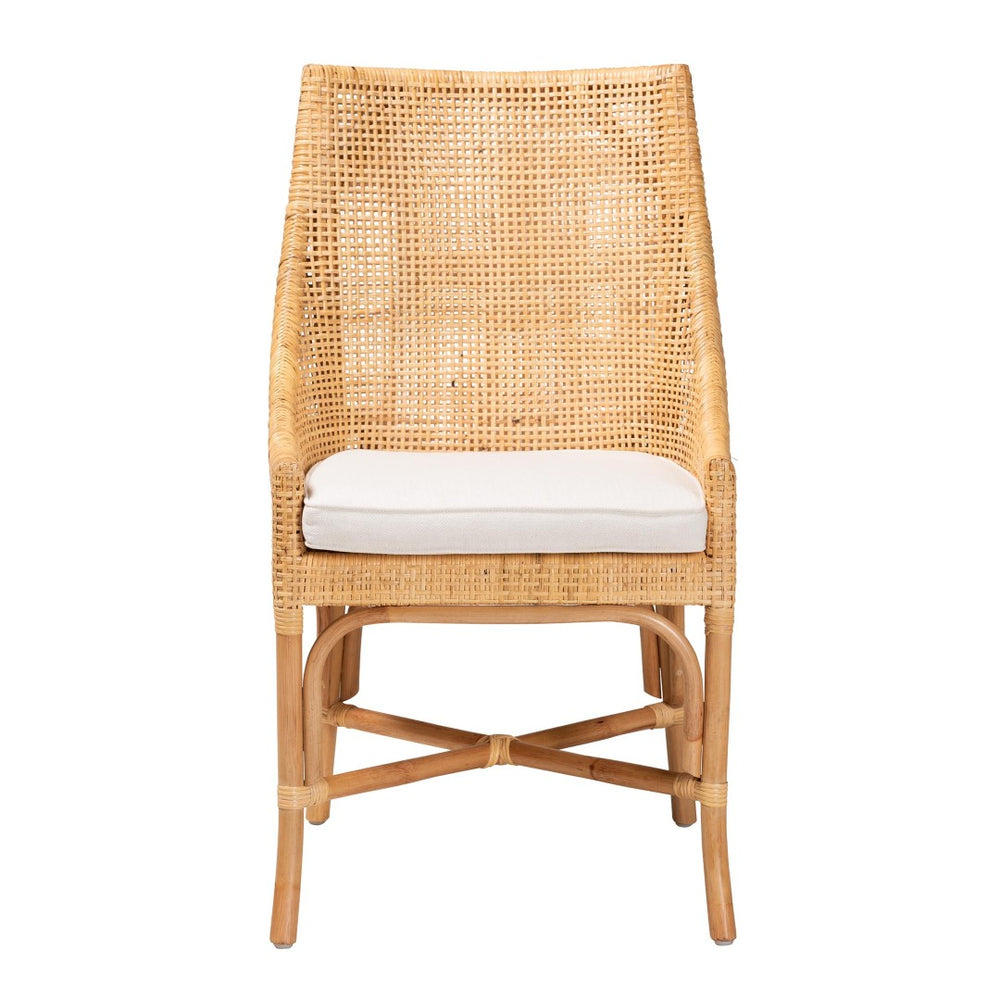 Baxton Studio bali Bella Modern Bohemian Rattan Dining Chair – Handcrafted, Comfortable, and Stylish for All Interiors Bella-Rattan-DC