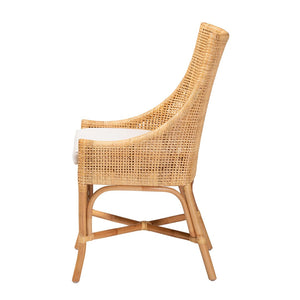 Baxton Studio bali Bella Modern Bohemian Rattan Dining Chair – Handcrafted, Comfortable, and Stylish for All Interiors Bella-Rattan-DC