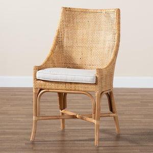 Baxton Studio bali Bella Modern Bohemian Rattan Dining Chair – Handcrafted, Comfortable, and Stylish for All Interiors Bella-Rattan-DC