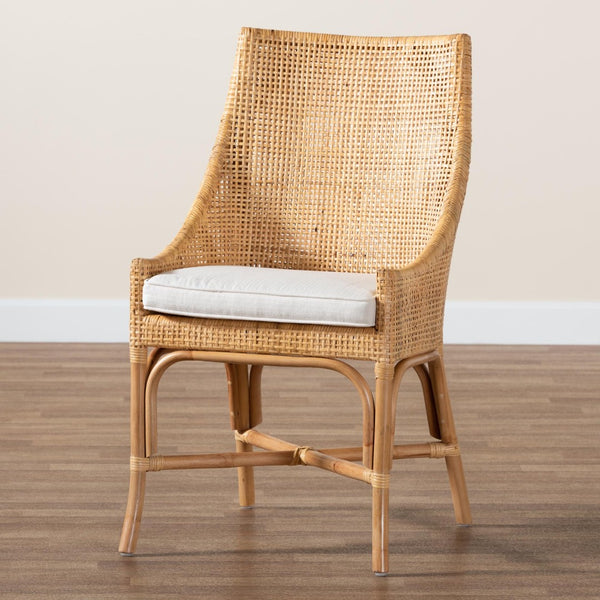 Baxton Studio bali Bella Modern Bohemian Rattan Dining Chair – Handcrafted, Comfortable, and Stylish for All Interiors Bella-Rattan-DC