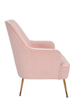 IDEAZ 1309APA Pink Leisure Chair with Gold Accented Legs Pink with Gold Legs 1309APA