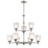 Jackson 29'' Wide 9-Light Chandelier - Brushed Nickel 1309CH/20 Thomas