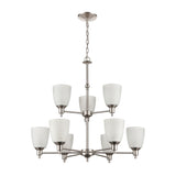 Jackson 29'' Wide 9-Light Chandelier - Brushed Nickel 1309CH/20 Thomas