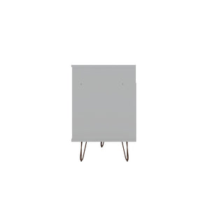 Manhattan Comfort Rockefeller Mid-Century Modern TV Stand White 130GMC1