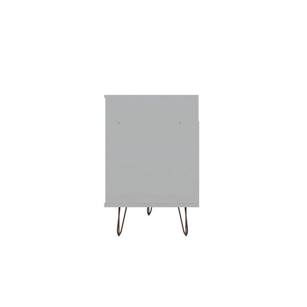 Manhattan Comfort Rockefeller Mid-Century Modern TV Stand White 130GMC1