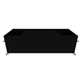 Manhattan Comfort Rockefeller Mid-Century Modern TV Stand Black 130GMC2