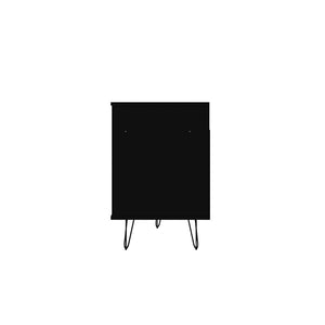 Manhattan Comfort Rockefeller Mid-Century Modern TV Stand Black 130GMC2