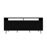 Manhattan Comfort Rockefeller Mid-Century Modern TV Stand Black 130GMC2