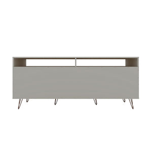 Manhattan Comfort Rockefeller Mid-Century Modern TV Stand Off White 130GMC3