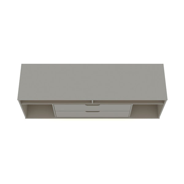 Manhattan Comfort Rockefeller Mid-Century Modern TV Stand Off White 130GMC3