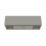 Manhattan Comfort Rockefeller Mid-Century Modern TV Stand Off White 130GMC3