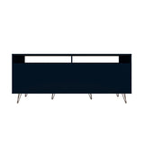 Manhattan Comfort Rockefeller Mid-Century Modern TV Stand Tatiana Midnight Blue 130GMC4