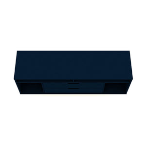 Manhattan Comfort Rockefeller Mid-Century Modern TV Stand Tatiana Midnight Blue 130GMC4