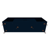 Manhattan Comfort Rockefeller Mid-Century Modern TV Stand Tatiana Midnight Blue 130GMC4