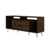 Manhattan Comfort Rockefeller Mid-Century Modern TV Stand Brown 130GMC5