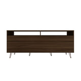 Manhattan Comfort Rockefeller Mid-Century Modern TV Stand Brown 130GMC5