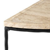 Boyles Travertine Demi-Lune Table