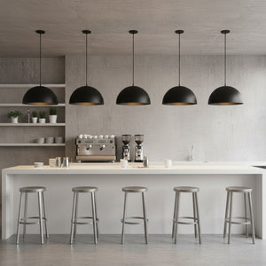 English Elm 24 Inch Matte Black Led Pendant with Etched Glass Diffuser for Dining or Kitchen B370P399378