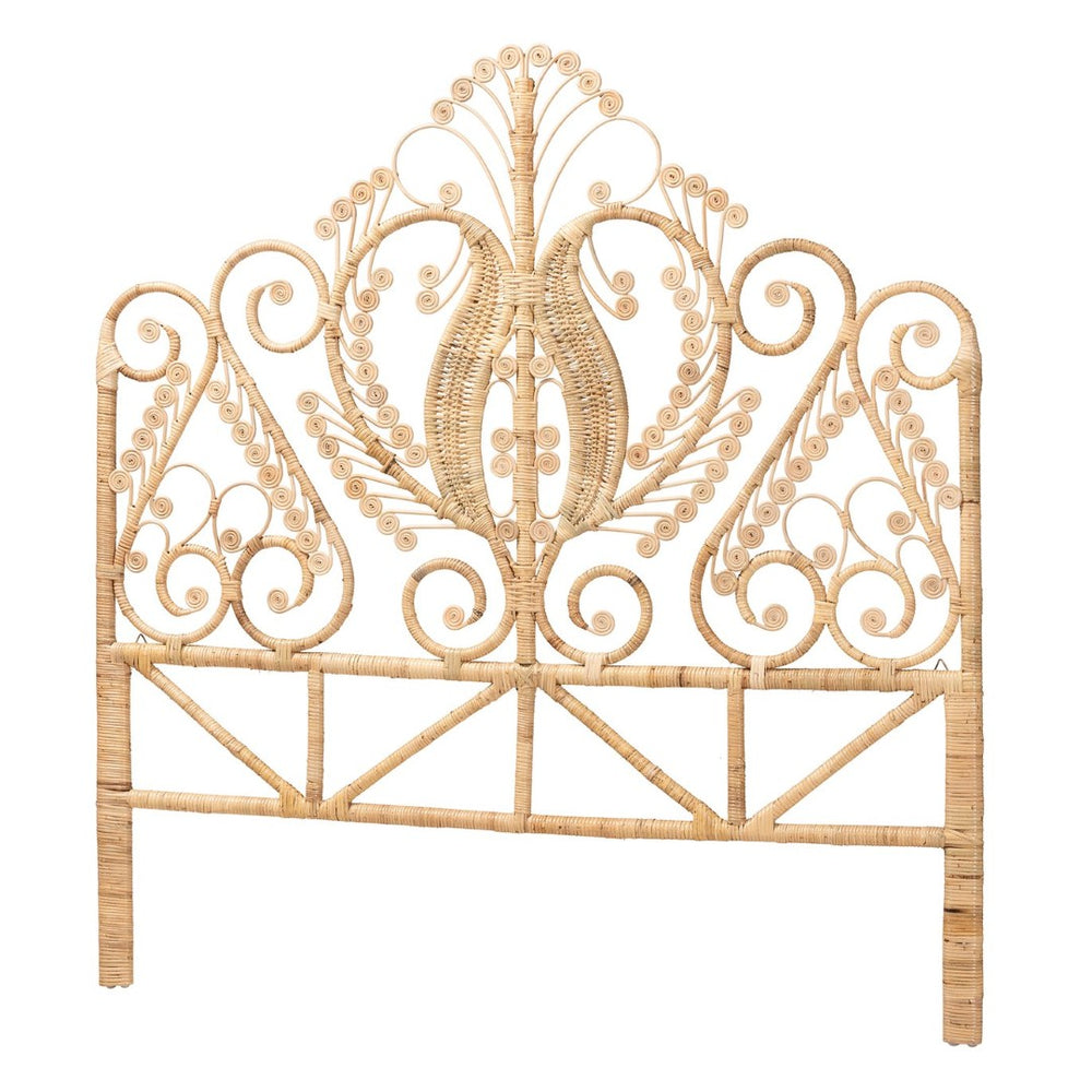 Baxton Studio bali Caelinus Modern Bohemian Natural Rattan Queen Standalone Headboard - Effortless Style & Warmth HB002-Rattan-HB-Queen