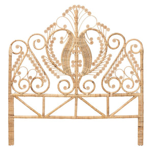 Baxton Studio bali Caelinus Modern Bohemian Natural Rattan Queen Standalone Headboard - Effortless Style & Warmth HB002-Rattan-HB-Queen